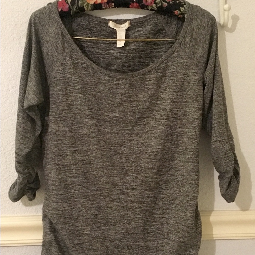 Grey yoga top